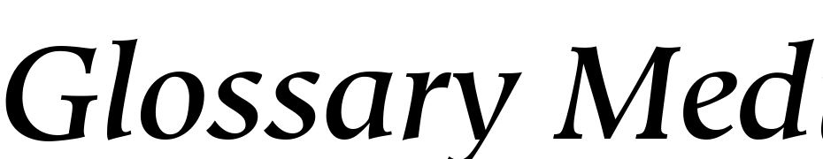 Glossary Medium SSi Medium Italic Yazı tipi ücretsiz indir